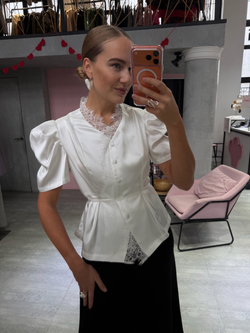 Атласная блуза Alexa белый