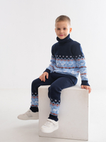 Свитер вязаный с горлом "Северное сияние"