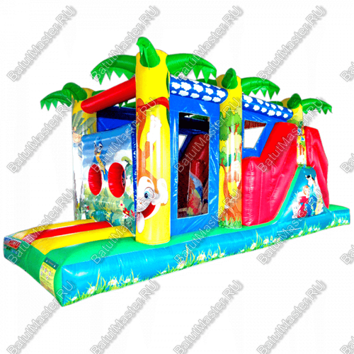 Надувной батут "Джунгли" 8*3*3 м
