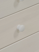 Стол письменный, 110х70х78, Corner, компьютерный, угловой, с тумбой (справа), массив сосны, белый, Dipriz