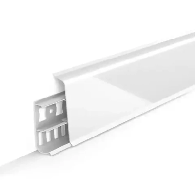 Плинтус Напольный Деконика Д70 001-G Белый глянцевый (70х21х2200 мм) Deconika