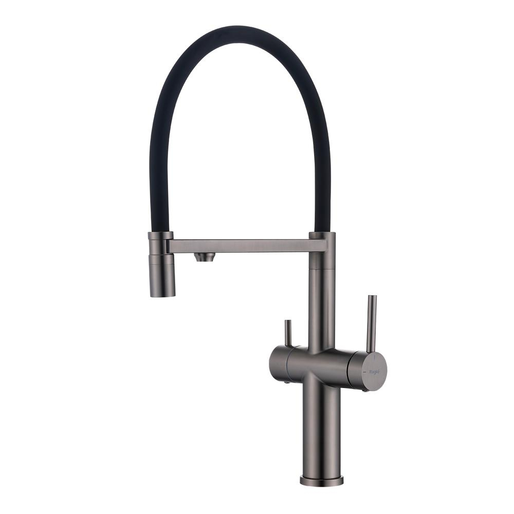 Смеситель для кухни с подключением фильтра Raglo R20.63.09, графит