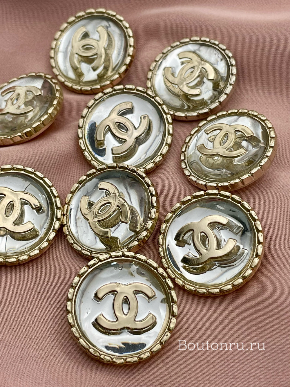Пуговицы Шан. золотистые зеркальные (скидка)