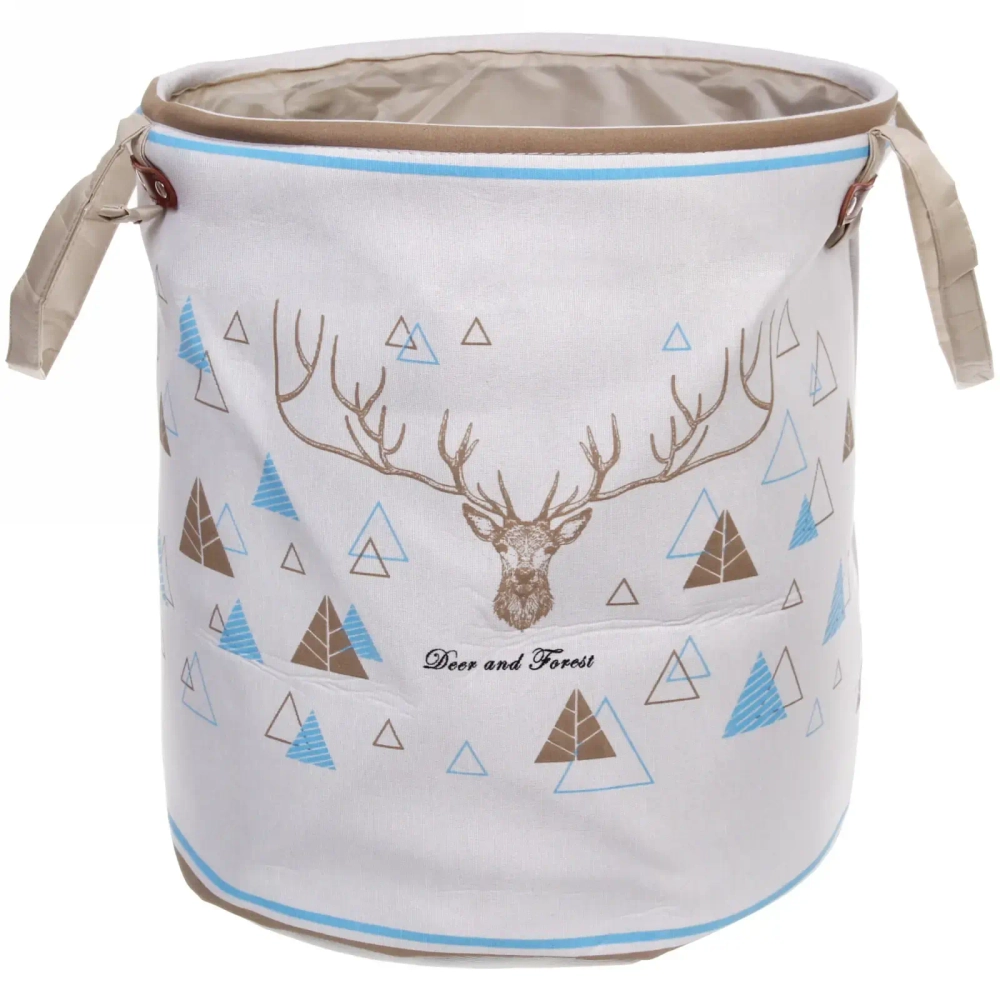 Корзина для хранения круглая Олень 45*35 см