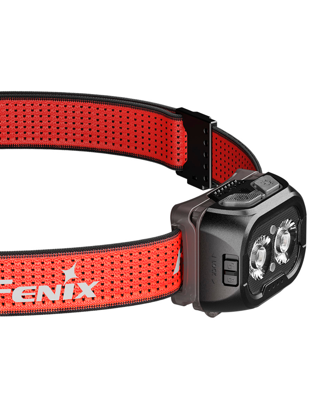 Фонарь налобный Fenix HL18R-T V2.0 черный с красным ремешком