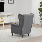 Детское кресло - IKEA STRANDMON, 56х62х71 см, серый  СТРАНДМОН ИКЕА