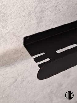 Полка для ванной комнаты, полка для кухни, полка для прихожей, MetaDec Arc черная 30см