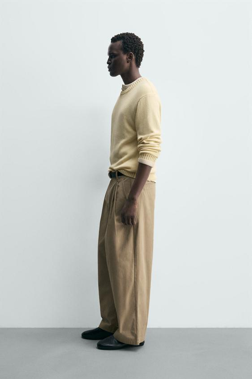 ZARA БРЮКИ ЧИНОС WIDE FIT, РЫЖЕВАТО-КОРИЧНЕВЫЙ