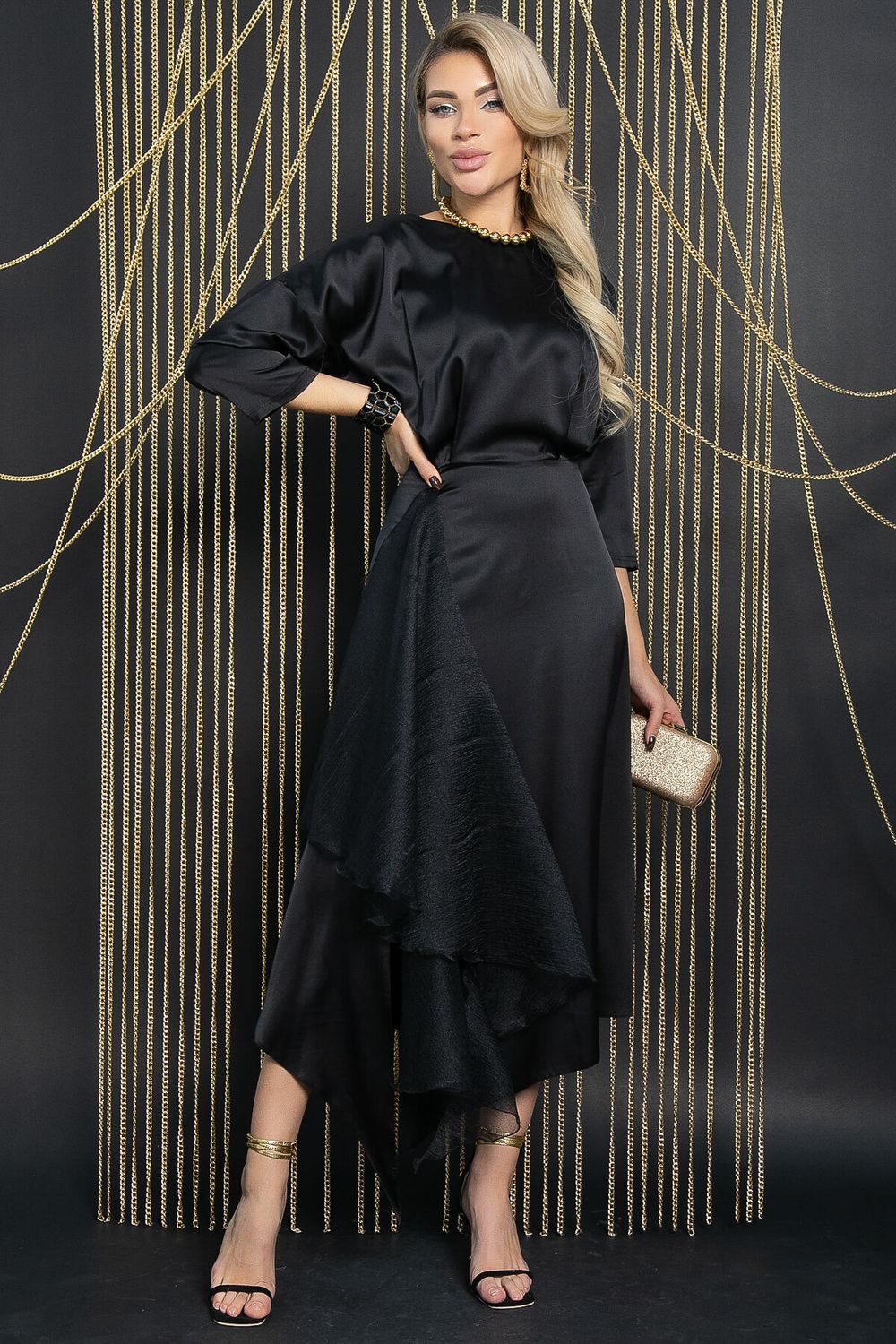 Платье вечернее Дерзкая элегантность (черное) П14470-7М LT Collection