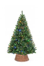 Елка с гирляндой 2в1 «Звёздная» (пвх) от 1.8 м до 3 м