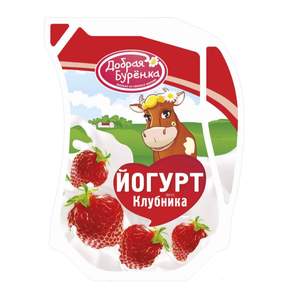 ЙОГУРТ КЛУБНИКА 2.5% 900ГР ДОБРАЯ БУРЕНКА