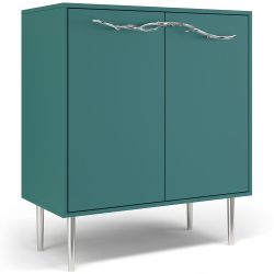 Комод Арт Колор matte Стайл Сильвер с 2 полками Пастельно-синий матовый