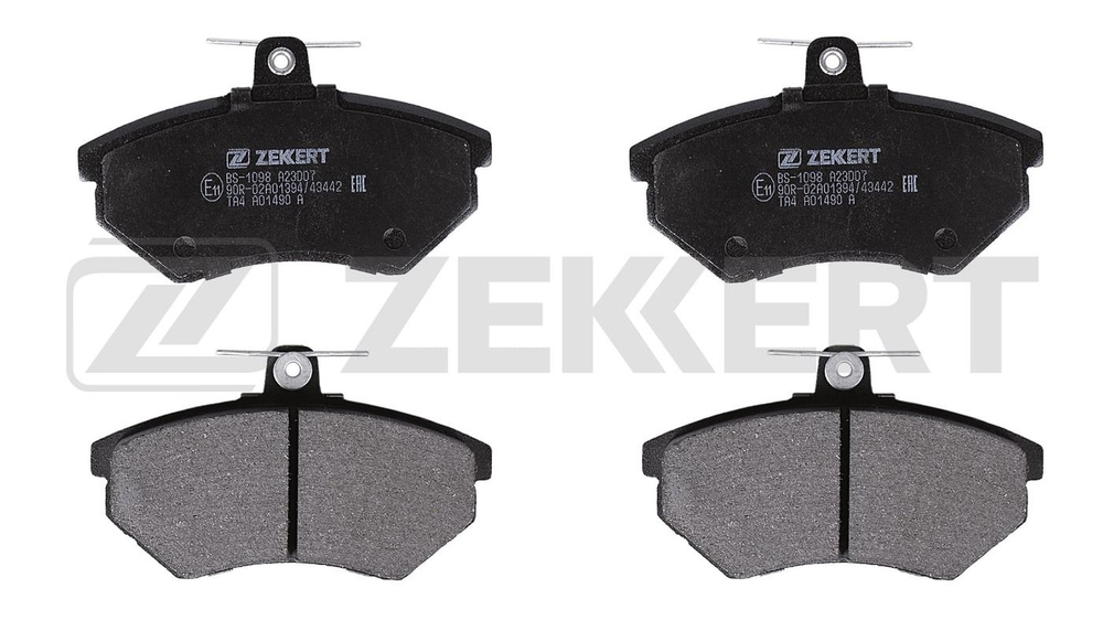 ZEKKERT BS1098 Колодки тормозные передние с ушком Audi 80, Seat Ibiza, Chery Amulet, VW Golf, Passat