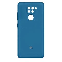 Силиконовый чехол Silicone Cover для Xiaomi Redmi Note 9 (Синий)