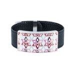 Браслет Fiore Luna на черном кожаном ремешке CB13209-1