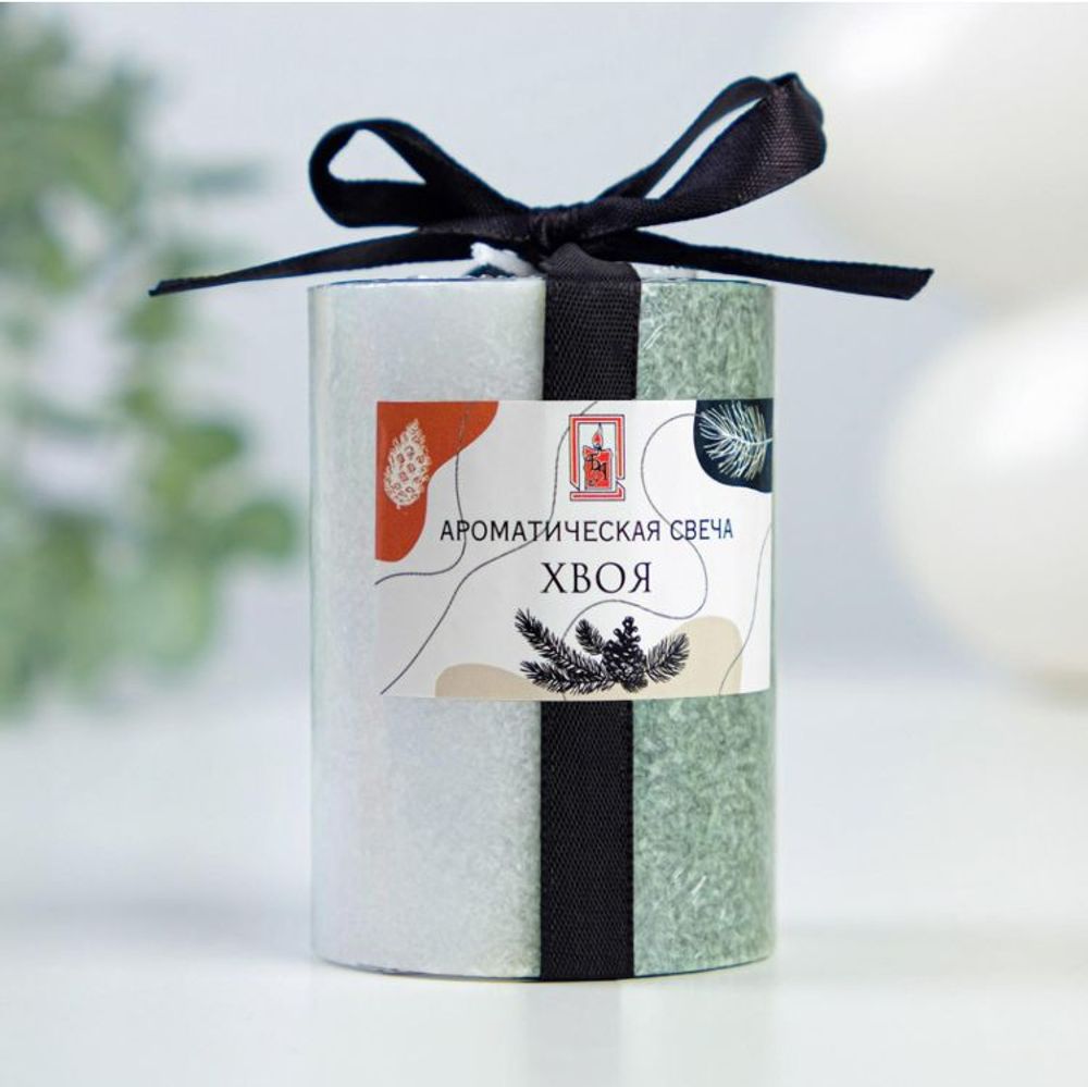 Ароматическая свеча "Кристаллический узор", хвойный, 5×7.5 см