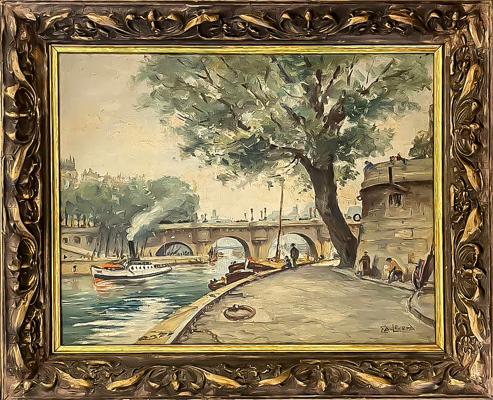 Эдуард Леверд. Париж. Вид на Сену и мост Пон-Нёф. Холст, масло. Франция. 1920-1930-е гг.