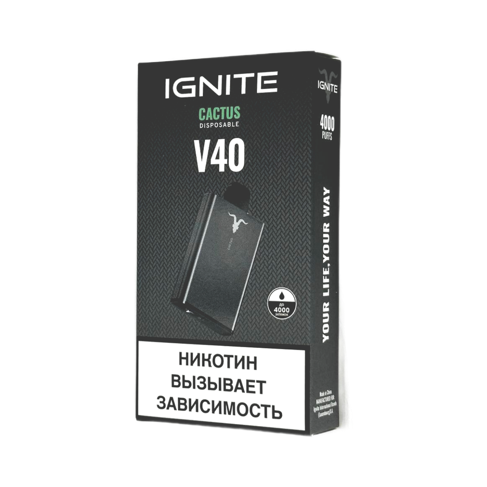 Ignite V40 Кактус 4000 затяжек 20мг (2%)