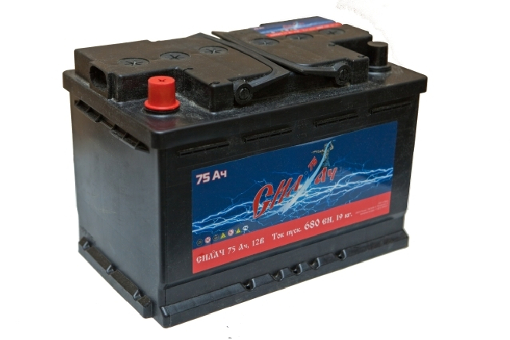 Аккумулятор 6СТ-75 А.ч., пр.п., СИЛ (Калининград)