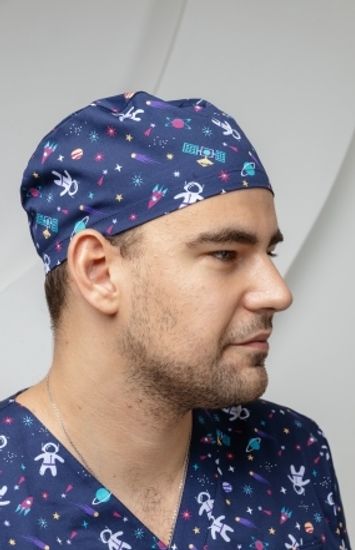 Колпак А929 (принт-стрейч/космонавты)