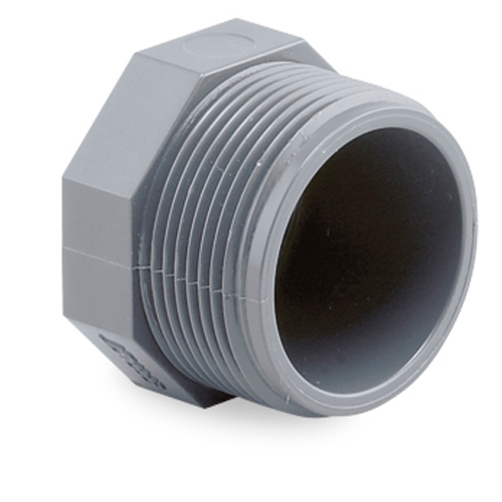 Заглушка ПВХ (НПВХ) с наружной резьбой под клей (Ру10), HIDROTEN, Испания