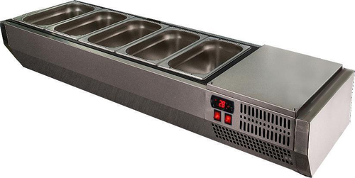 Витрина холодильная POLAIR VTi3-G (5х GN 1/3) с крышкой