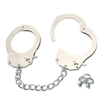 Наручники игровые металлические Onjoy BDSM Metal Cuffs (Цвет: серебряный)