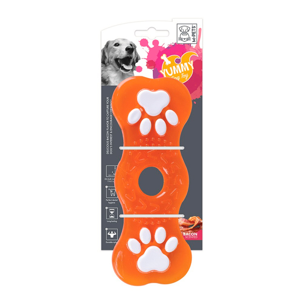 Игрушка "Ямми" кость вкус бекона, нейлон, для собак 20,3 см M-PETS