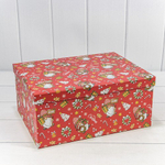 Коробка 34 х 26 х 15.3 см Набор 10 шт "Новый год" (Красный)