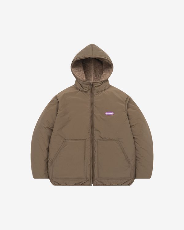 Куртка двухсторонняя коричневая - фото 1