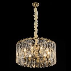 Citilux TALLA CL318292 Люстра хрустальная подвесная Золото