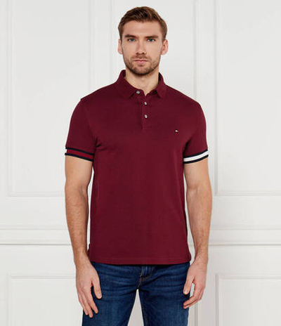Поло flag Tommy Hilfiger - бордовый(MW0MW33156)
