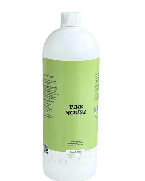 Обезжириватель для ногтей и снятия липкого слоя цитрус Pink House, 1000 мл