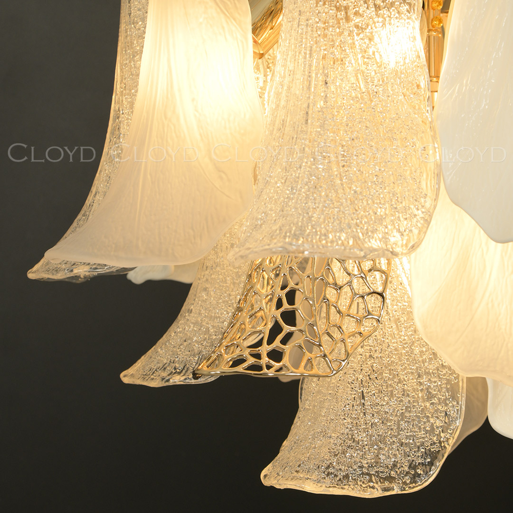 Люстра Cloyd WASABI C7 / Ø50 см - керамика - золото (арт.11325)