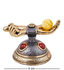 Народные промыслы AM-3920 Фигурка «Флюгер удачи» (латунь, янтарь)