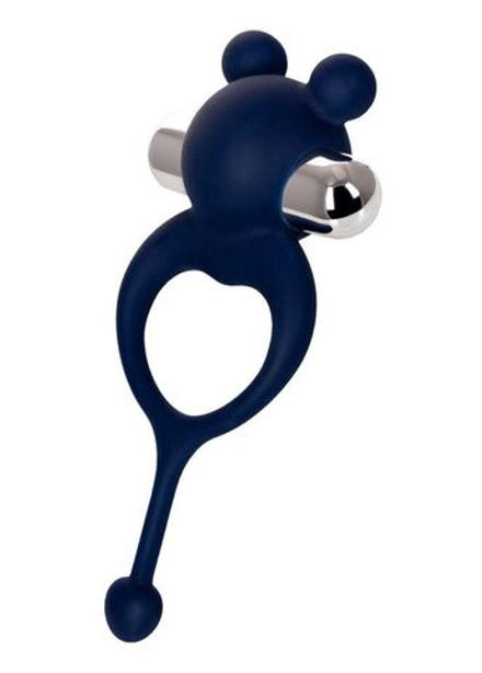 Синее виброкольцо с хвостиком JOS MICKEY