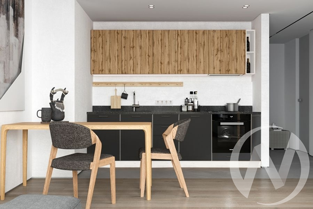 Кухня "Хелмер/Перфетта" Вотан/Грифельно-серый