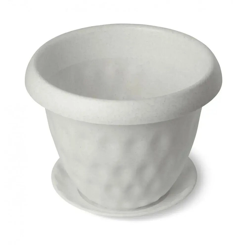 Горшок для растений Розетта 13,0л Д340 c поддоном мрамор