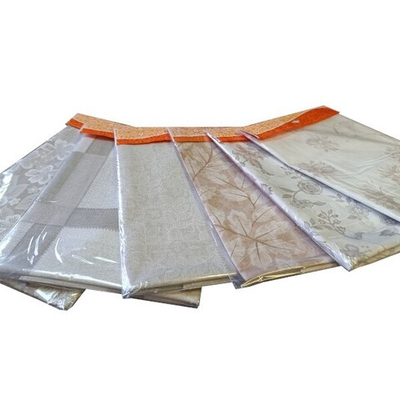 Скатерть ДУЭТ с бейкой 130*110 тканев.основа с ПВХ покрытием и тиснением Микс расцветок