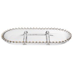 БЛЮДО СЕРВИРОВОЧНОЕ "GOLDEN CHARM", 3 СЕКЦИИ, 30*15 СМ