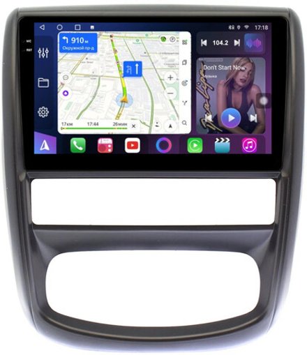 Магнитола для Renault Duster 1 2010-2015, Nissan Terrano 2014+ - FarCar BM3050M монитор 9.5" QLED на Android 14, TS10, 4+32Гб, CarPlay, 4G SIM-слот