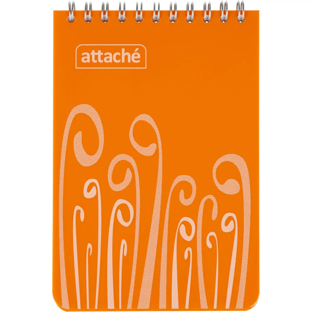 Блокнот А6,пласт обл,80л, ATTACHE FANTASY,оранж