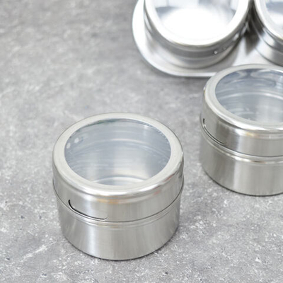 Набор для специй 7 предметов, на магните, цвет серебро, MB 40465