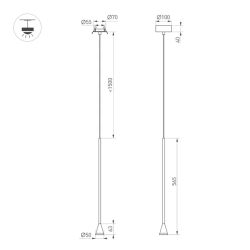 Светильник SP-RINAR-HANG-L565-5W Warm3000 (BK, 36 deg, 230V)  (Arlight, IP20 Металл, 5 лет) 059323