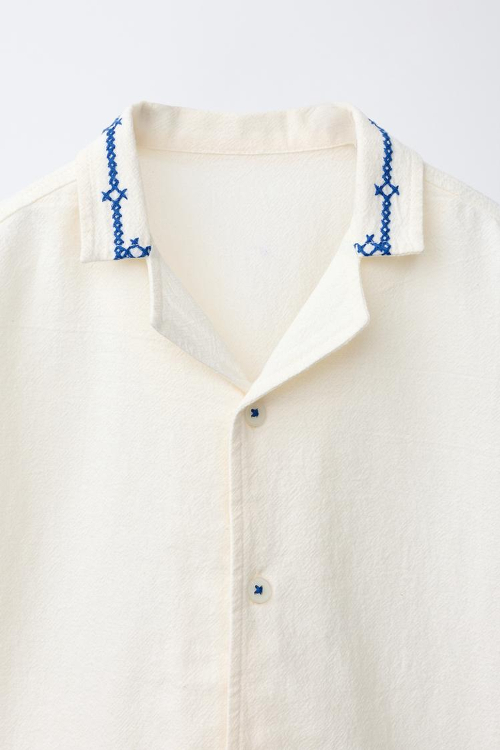 ZARA ПИЖАМА С ВЫШИВКОЙ, ЭКРЮ МЕЛАНЖ