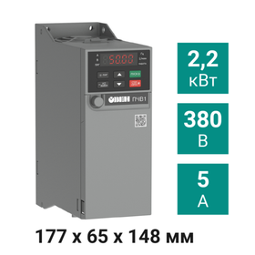 Преобразователь частоты векторный ПЧВ1-2К2-В - 2,2 кВт 380 В арт 129886