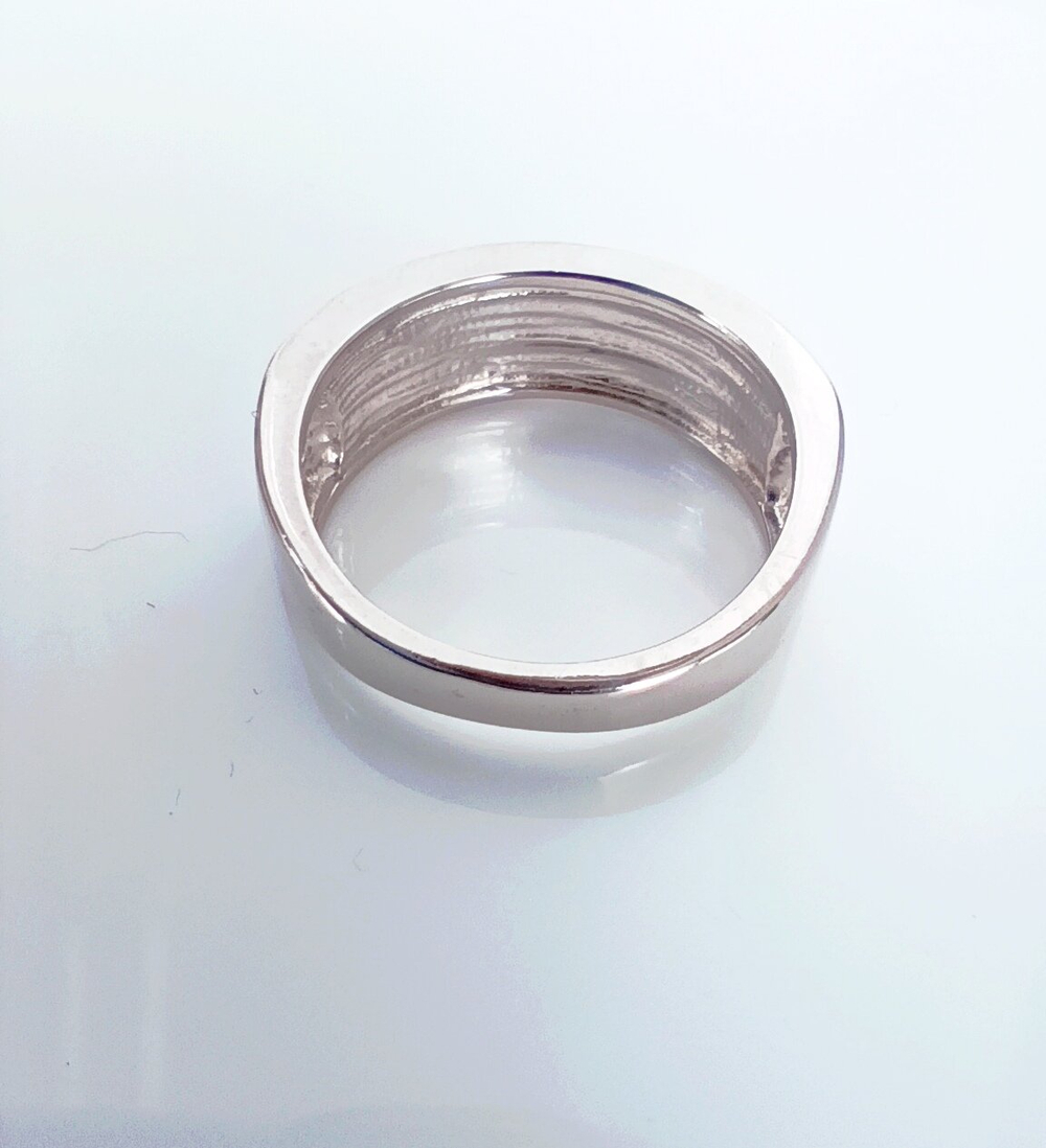 Кольцо "Эстерелла", с синтетическим опалом, родированное, серебро 925 пробы/Ф