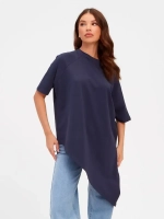 Туника оверсайз ассиметричная графит