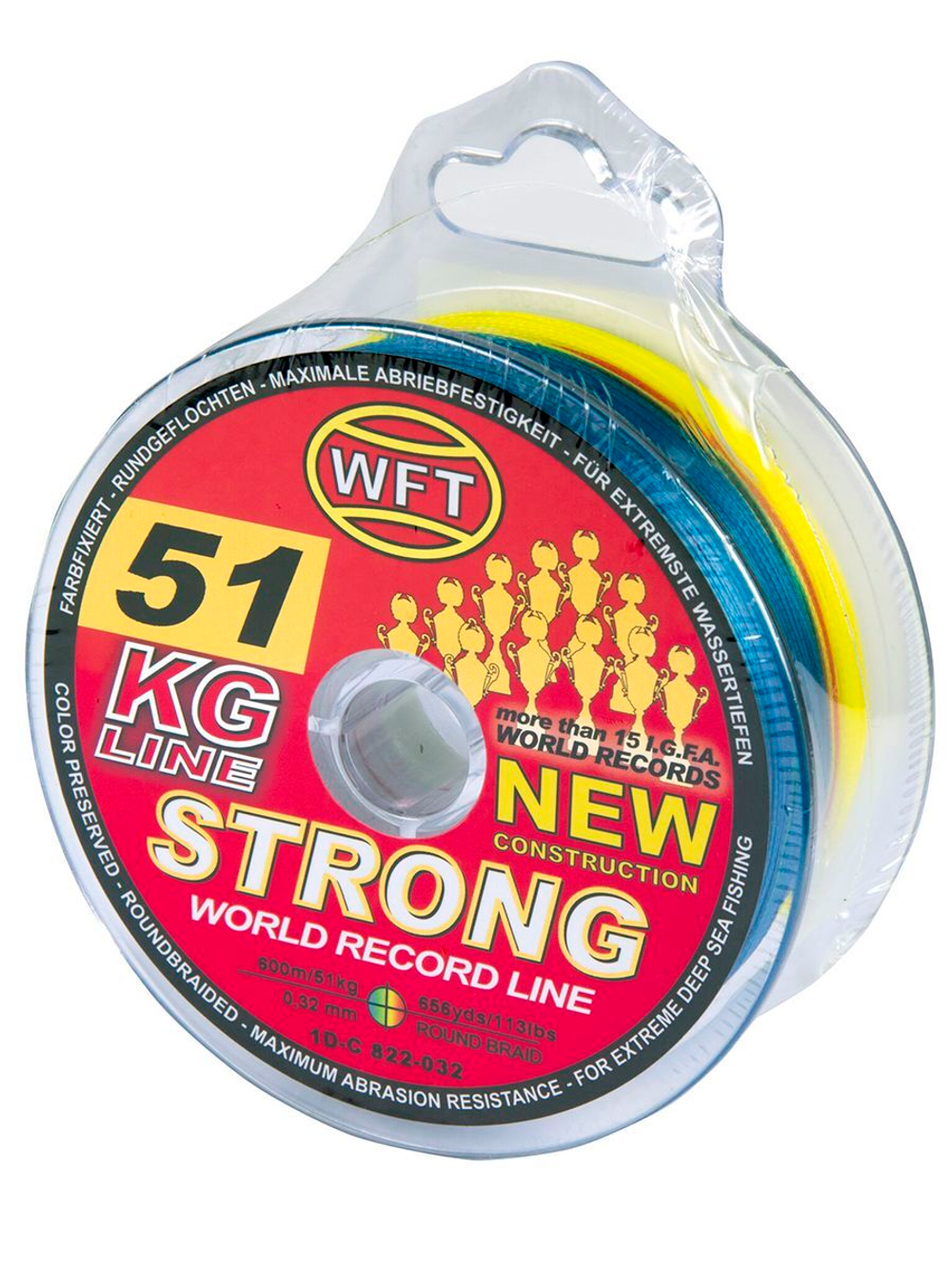 Шнур плетёный WFT KG STRONG Multicolor 300/025