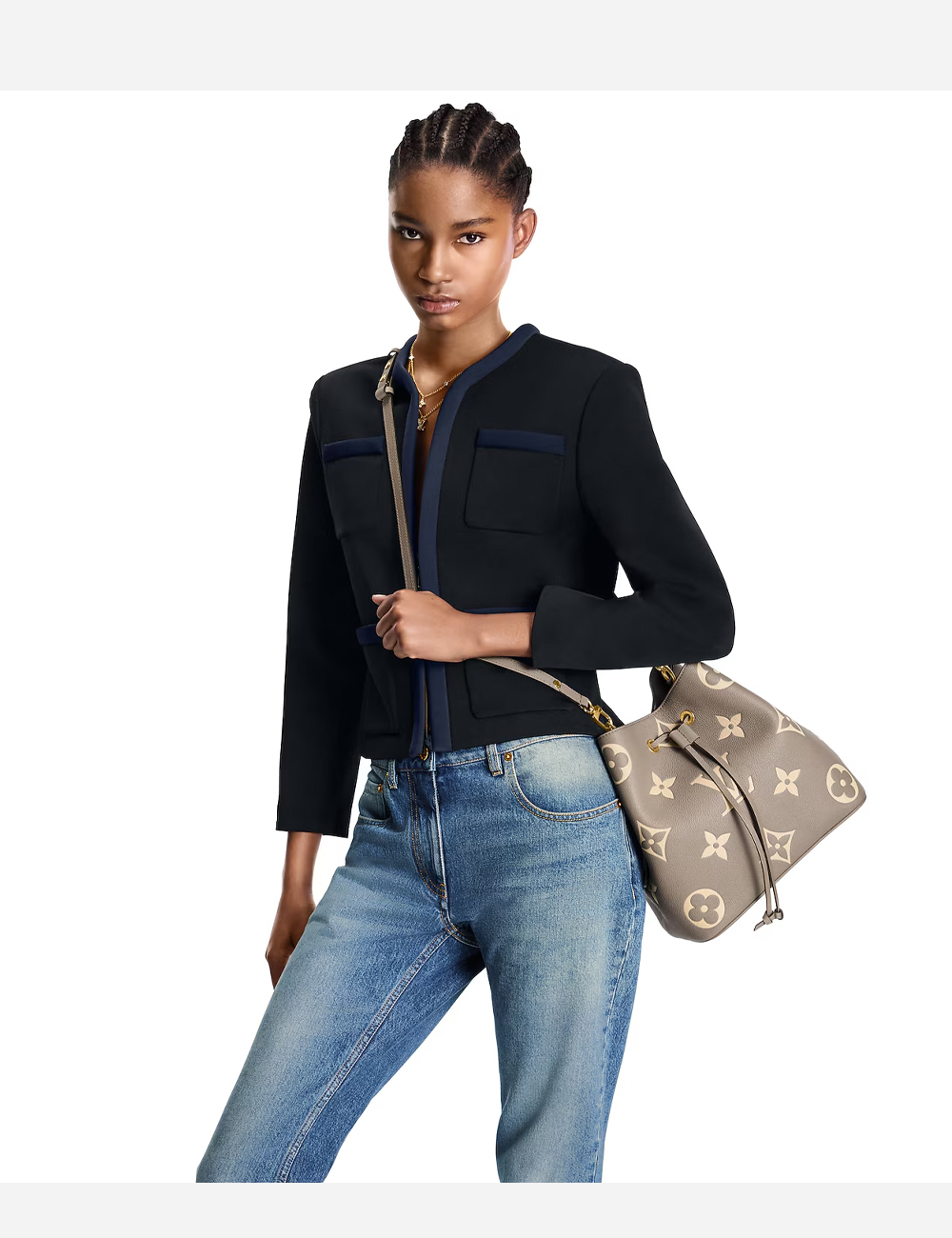 Сумка Louis Vuitton NéoNoé MM "Tourterelle / Crème"